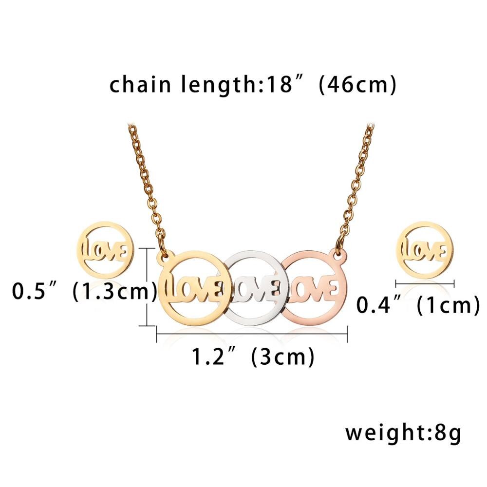 ステンレス鋼ジュエリーセットエレガントな三色の蝶中空ステンレス鋼のネックレスイヤリングセット恋人の婚約ジュエリー: 2