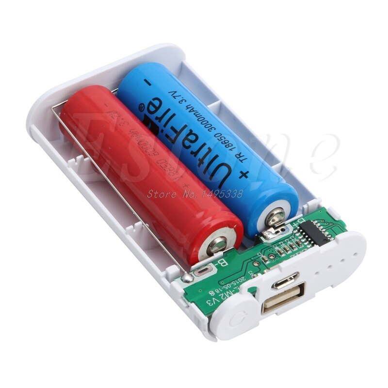 1 PC 2x18650 ładowarka 5V USB 5200mAh etui na powerbank zestaw pudełko DIY na telefon z GPS Whosale i Dropship
