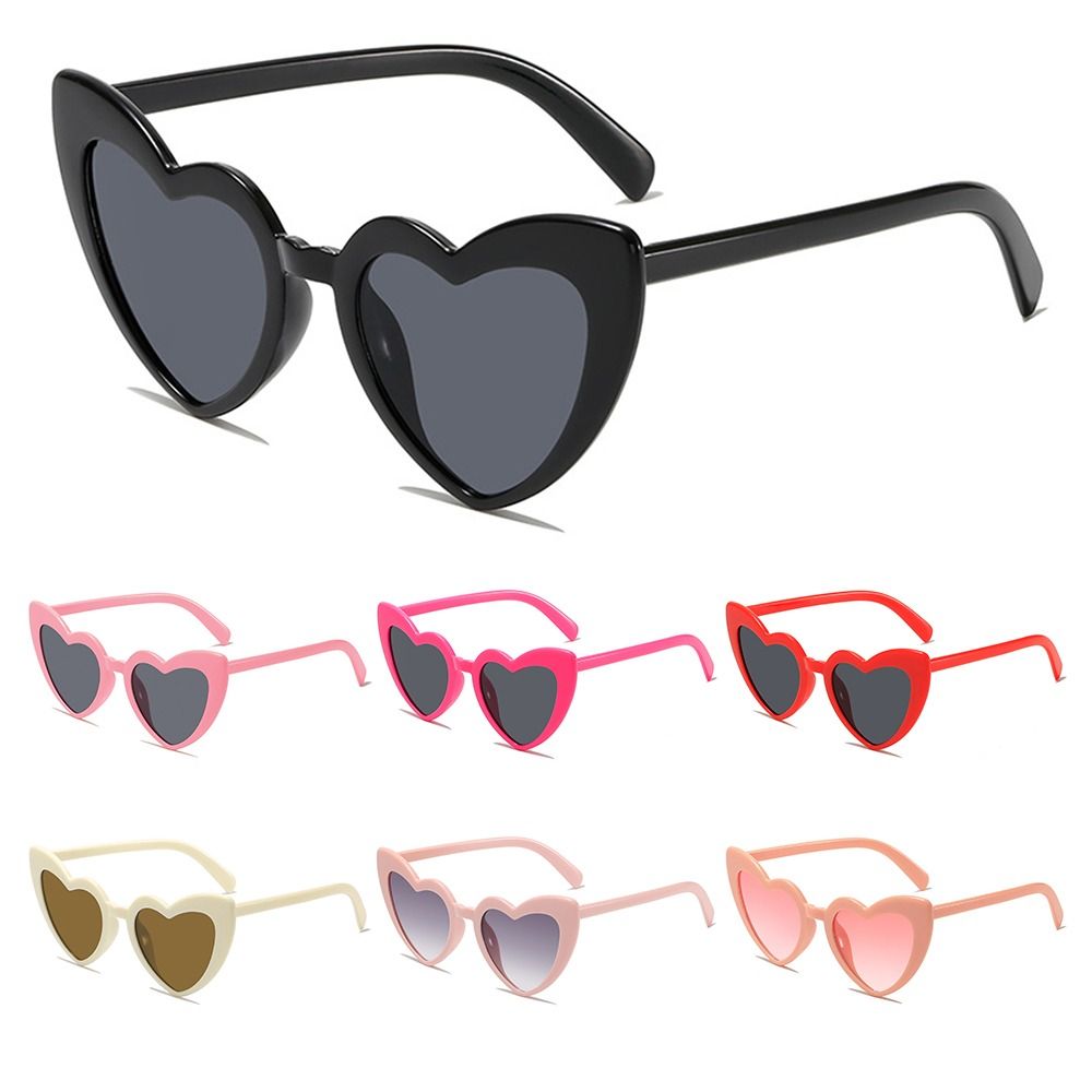 Gafas de sol en forma de corazón, gafas de sol Vintage irregulares con forma de corazón rosa, gafas de sol de para disparar en la calle para mujer, protección UV
