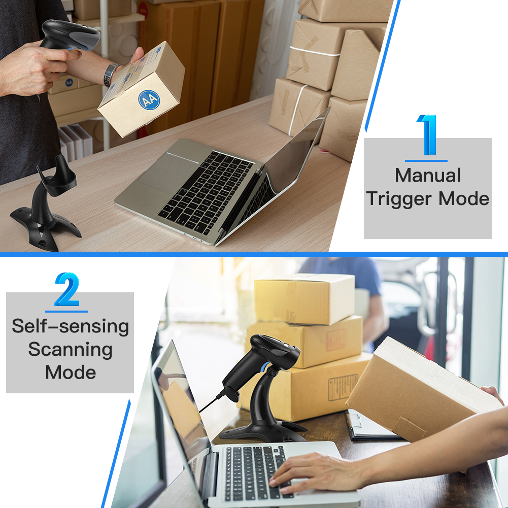 Eyoyo 2.4G Wireless QR 2D barcode scanner handheld USB Wired Bar Codes Reader Data Matrix Bar Code Image Automatic Scanner