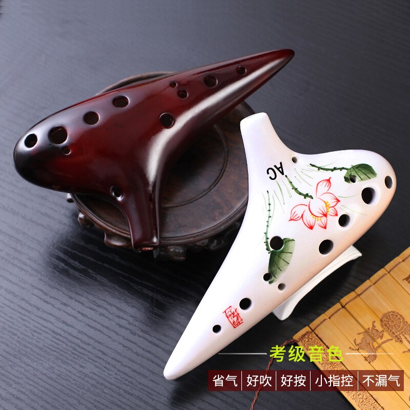 Ocarina 12 Gat Beginner Inleiding Songyin Alto C 12 Hole Ac Professionele Zes Tao Xun Spelen 6 Instrumenten