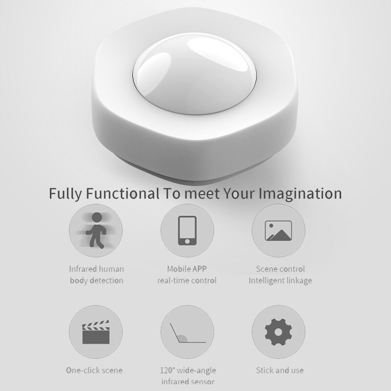 tebe WiFi Human Body Sensor Intelligent Infrared Human Motion Sensor Zigbee Use With Gateway Tuya Smart Life App