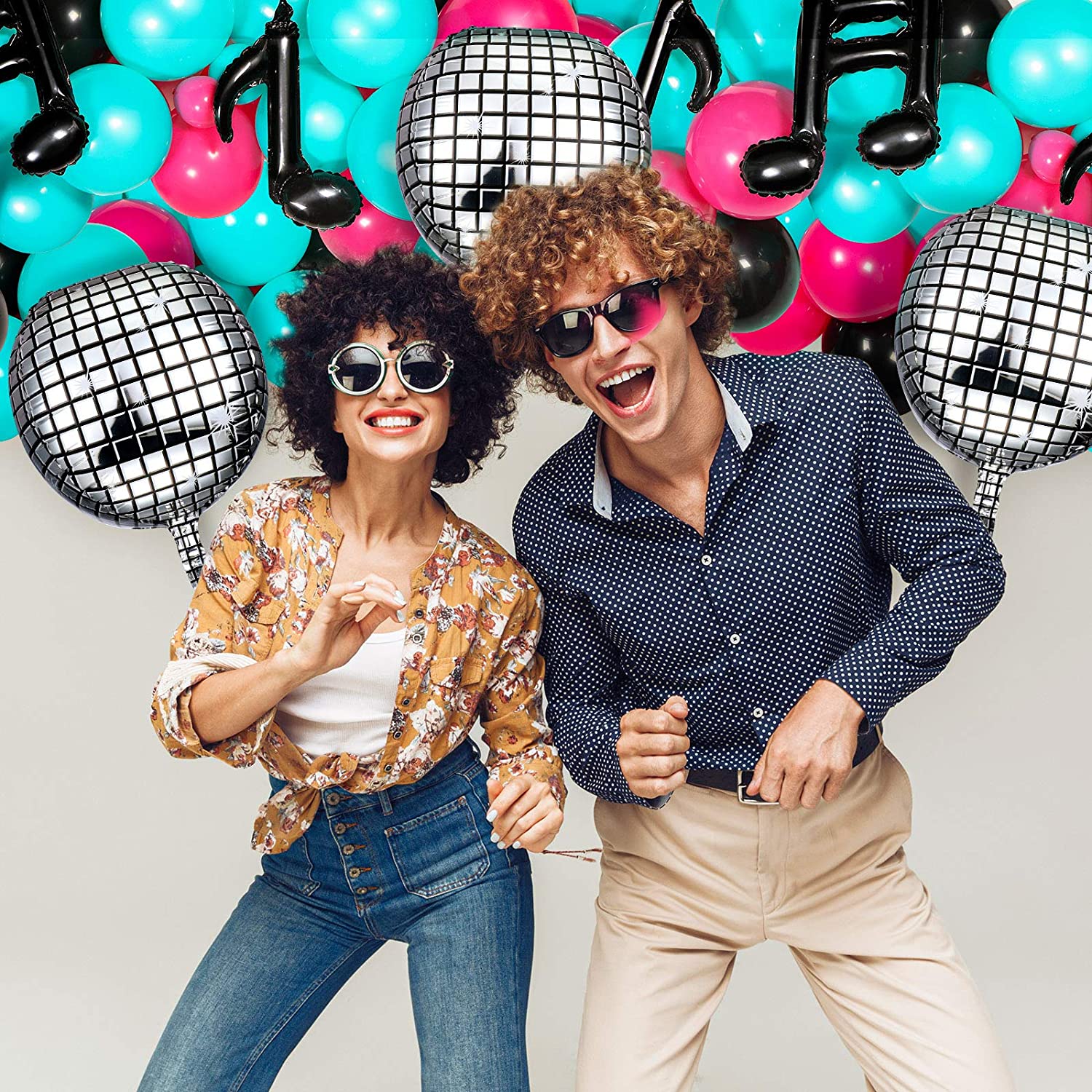 Ballons de musique en forme d&#39;arche pour anniversaire, Kit de guirlande en aluminium pour fête prénatale, notes de musique, décorations à réaliser soi-même