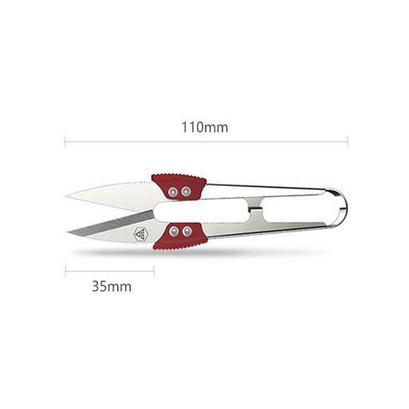 Tijera de hilo de acero inoxidable, tijeras para bordados y para coser, tijeras de corte y bordado de punto de cruz, tijeras de hilo en U para tela