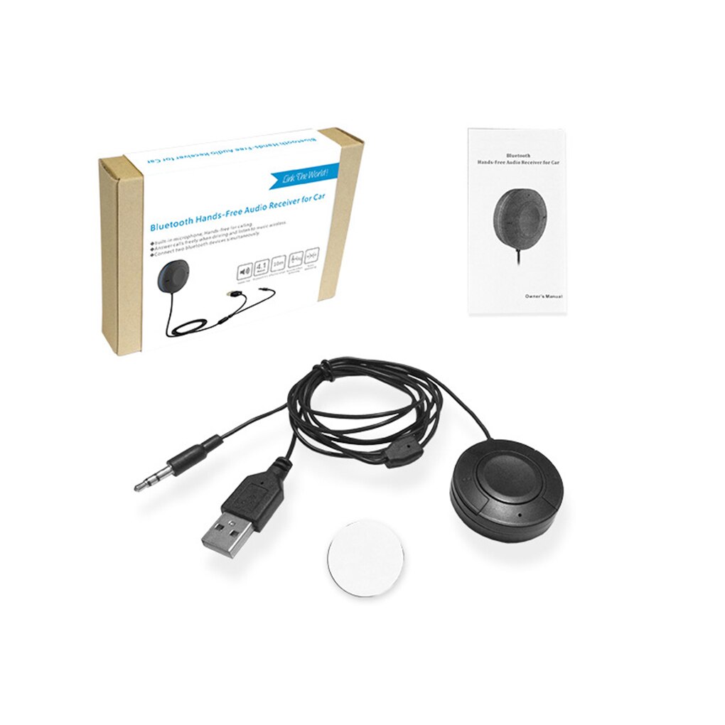 Bluetooth Car Handsfree Audio A2DP AUX Stereo Muziek Ontvanger Adapter Auto MP3 Speler Aansluiten Twee Bluetooth Apparaten
