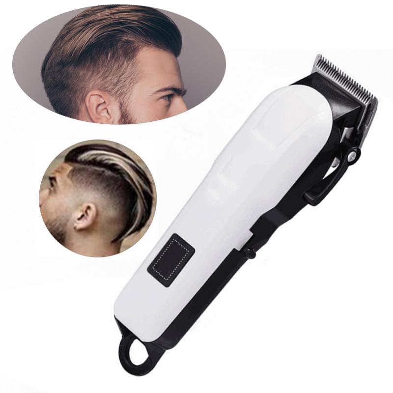 Kemei tondeuse à cheveux LCD affichage 0mm tête à baldaquin tondeuse à barbe hommes électrique coupe de cheveux Machine coupe rasoir