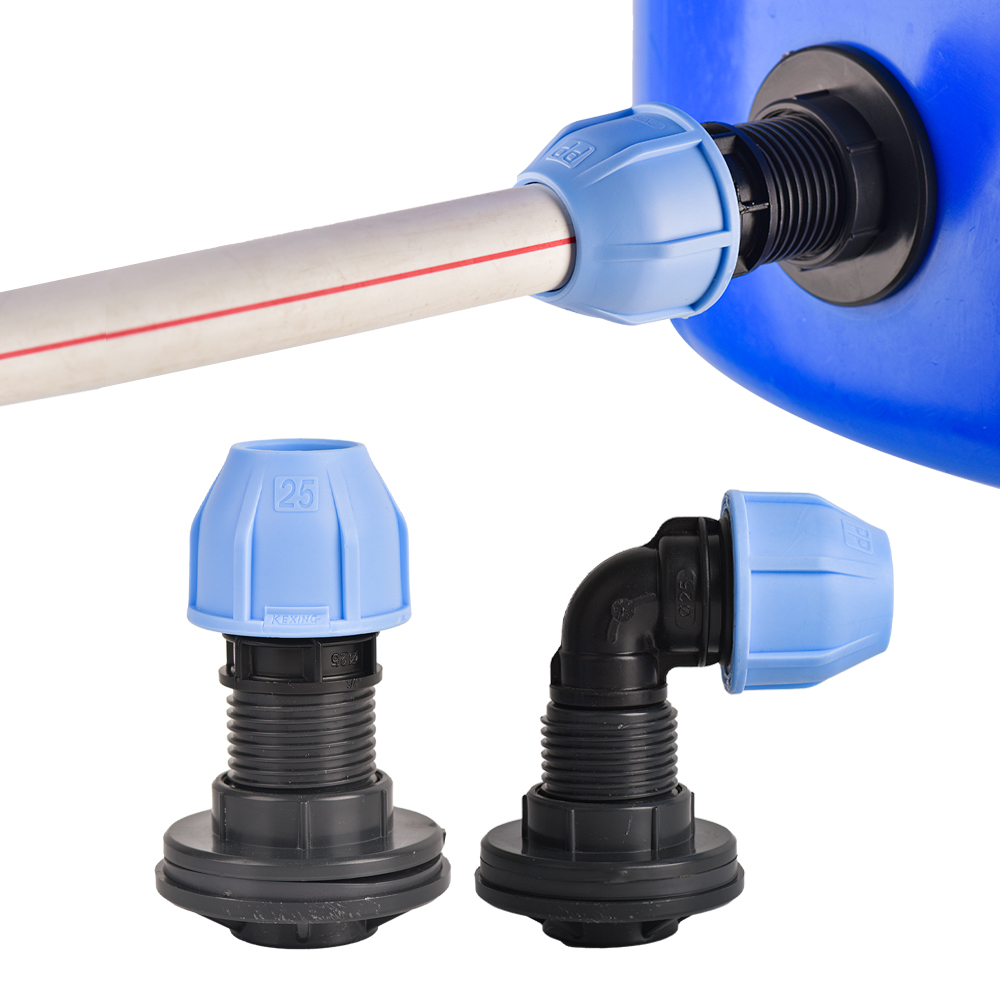 Regenfass-passend zu anschließen OD 20/25/32 mm PE-Rohrverbinder-Adapter für Wassertanks, Aquarien, Wannen, Schwimmbecken