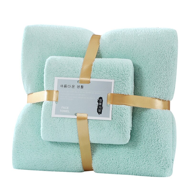 1 einstellen Luxus Super Weiche Handtuch einstellen Hohe saugfähig Schlecht Handtuch + Gesicht Handtücher Solide Farbe Schlecht Handtücher für Erwachsene korallen Vlies
