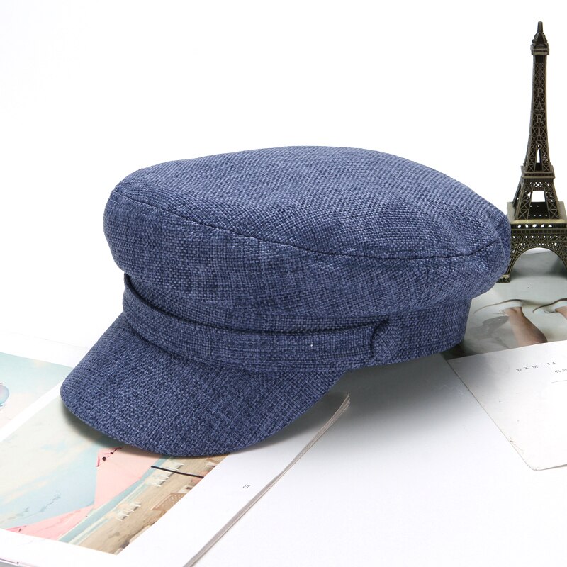Mode Baret Hoeden Vrouwen Achthoekige Platte Cap Katoen Marine Hoeden Voor Vrouwen Stijlvolle Kunstenaar Schilder Newsboy Hoeden Leger Cap: 3