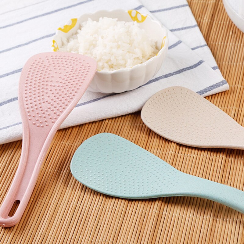 Wheat Straw Large Spoon Rice Paddle Scoop Non-stick Ladle Kitchen Accessories HYD88