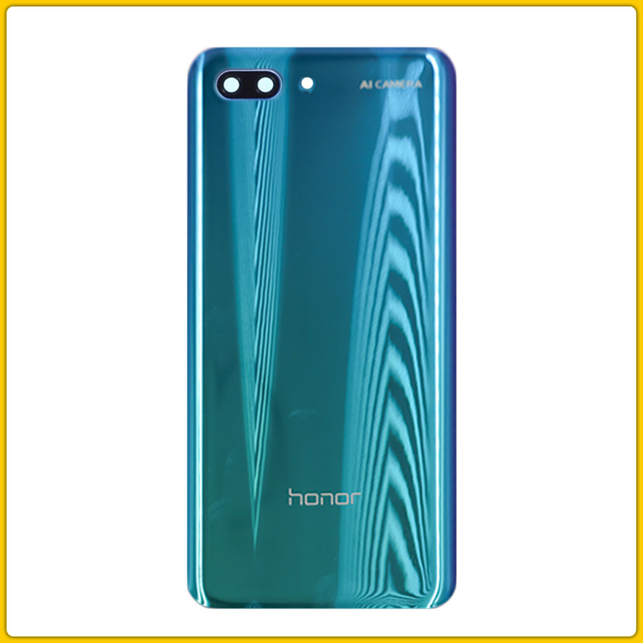 Cubierta de batería OEM para Huawei Honor 10, carcasa, carcasa trasera, reemplazo de puerta con lente de cristal: Green With Lens