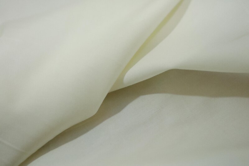 Tela de popelina de algodón blanco marfil, camisa microelástica, tela de , 120x50cm por pieza