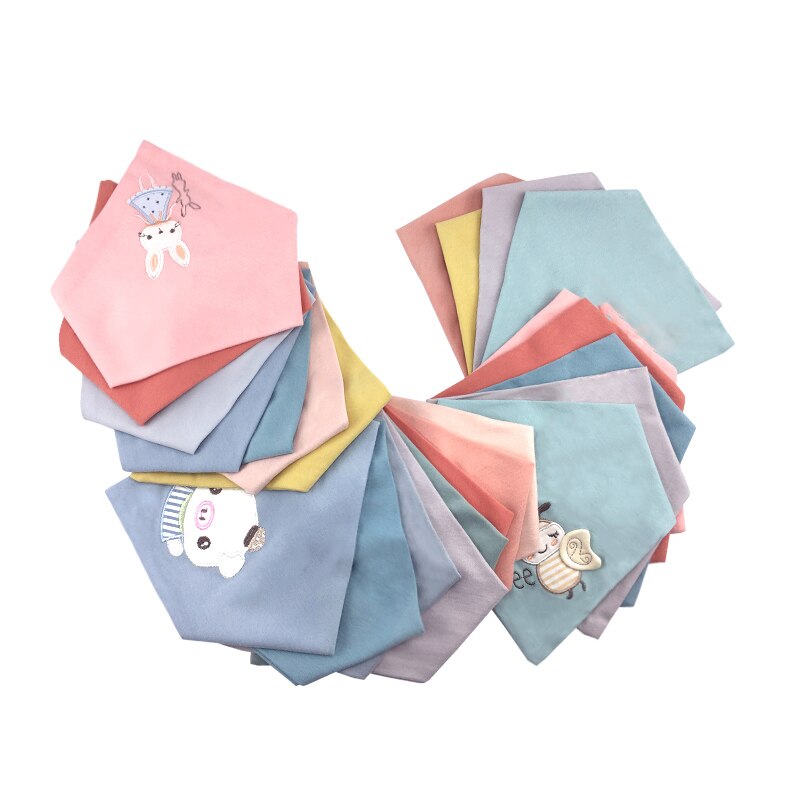 Slabbers Katoen Borduren Babyvoeding Schort Driehoek Bib Meisje Jongen Voeden Sjaal Slabbetjes Burp Doek Bandana Speeksel Handdoek