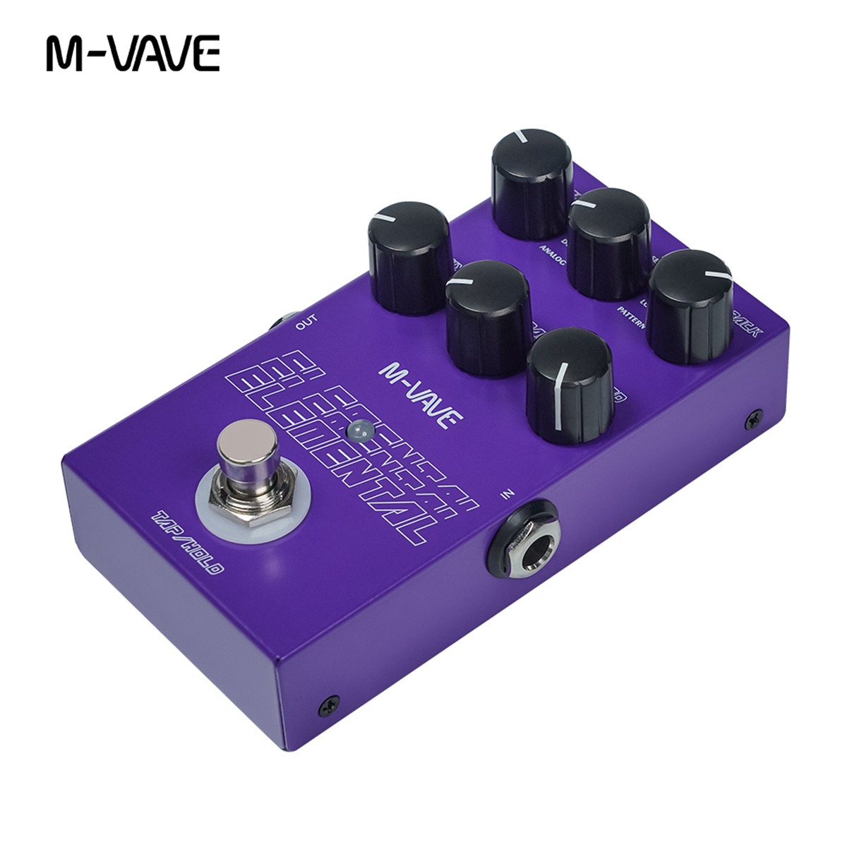 M-vave elemental digital delaypedal, delay gitarpedal, støtte for tap and hold-modus, , 9 forskjellige delay-effekter