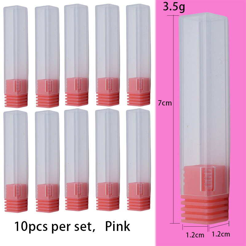 Contenedor de 10 Uds para brocas de uñas, agujero de 2,35mm, 8 colores: Gris oscuro
