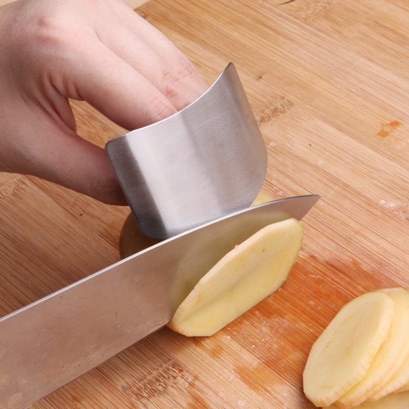 LMETJMA ze stali nierdzewnej palec ochraniacz palec ręki, aby nie zranić cięcia osłonka zabezpieczająca ochrona palców narzędzia kuchenne narzędzia robić gotowania