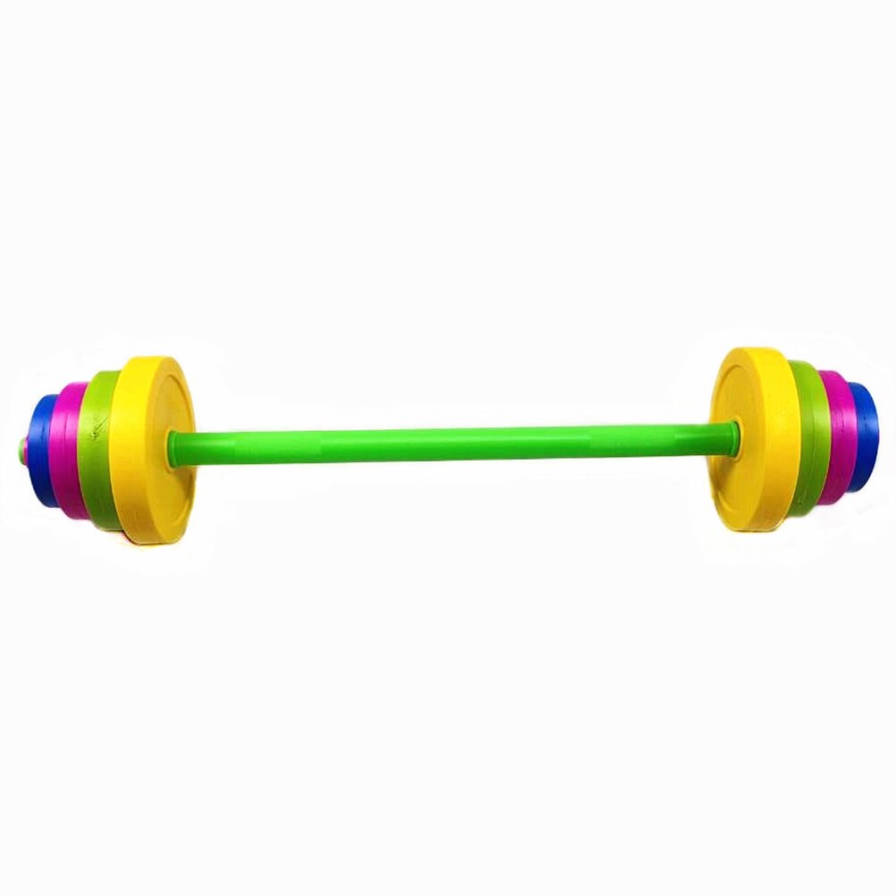 1 sæt /11 stk praktiske børn barbell bodybuilding træningsudstyr træning arm muskel fitness til børn gym hjem lang type