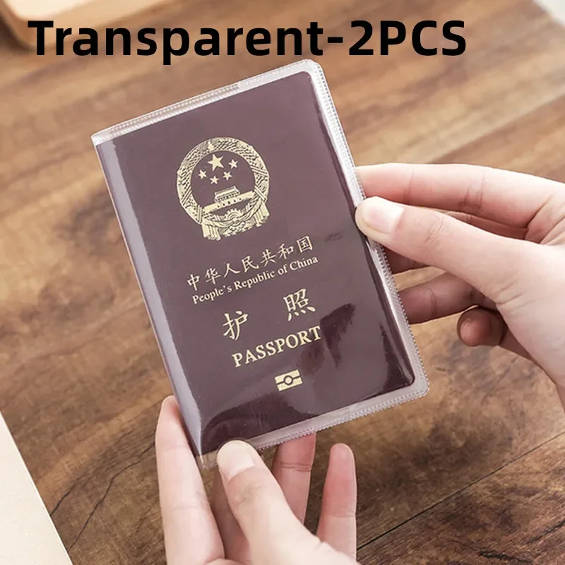 1-10PCS paspoort beschermhoes transparant mat, PVC-materiaal waterdichte documentenhoes: Rood