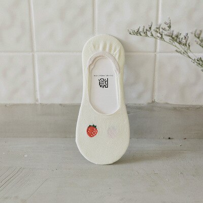 Avocado Fruit Onzichtbare Sokken Zomer Korte No Show Antislip Boot Slipper Low Cut Vrouwen Mannen Sokken Gelukkig Grappig casual Sokken: 6