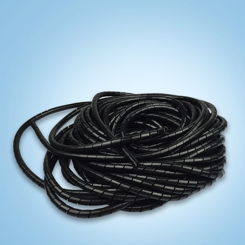 1 worek 3mm 4mm PE spirala owijania rękaw kablowy termokurczliwy czarny biały kolor drut spiralny organizator zawinąć rury