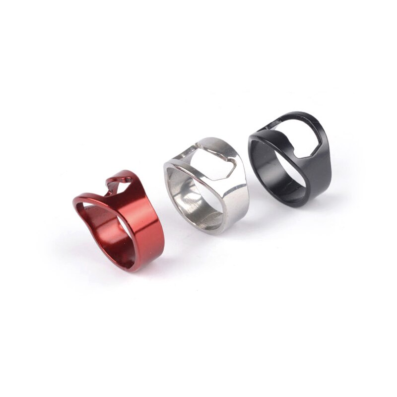 1 stk ring øl flaskeåpner bærbar mini flaskeåpner finger ring form flaske åpning fjerner kjøkken bar tilbehør