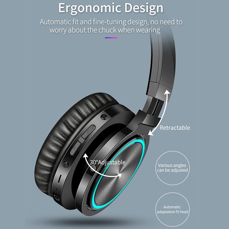 Picun trådlösa hörlurar stark bas bluetooth headset brusreducerande bluetooth hörlurar låg fördröjning hörlurar för speltelefon