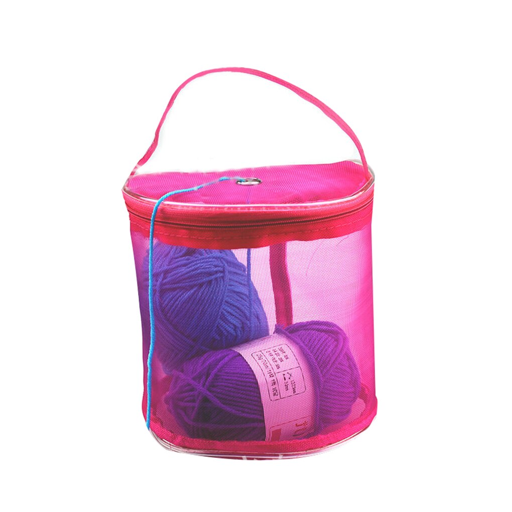 Mesh Knitting Needle Storage Bag Hollow Yarn Crochet Knit Organizer DIY Craft Tote Sewing Thread Holder