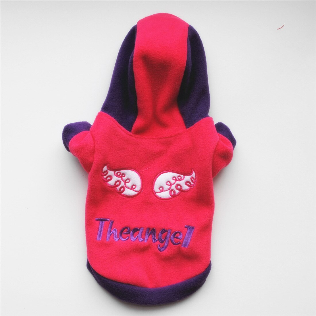 Sweats à capuche solides pour chiens, vêtements pour animaux de compagnie pour petits chiens, manteaux pour chiots, vestes, sweat-shirt pour chihuahua, costume pour chien et chat, tenues en coton pour animaux de compagnie: Rouge rosé / Xs