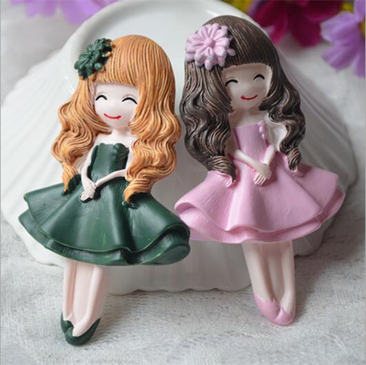 Cabochon de résine dessin animé filles | 1 pièce, grand Cabochon plat, Figurine Scrapbook, accessoires de décoration pour enfants, embellissements de téléphone bricolage