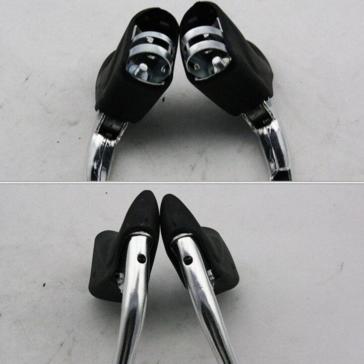 1 paar Rennrad Bar Doppel Griff Bremshebel Racing Fahrrad Fixed Gear Dual-Control Handbrakes Geeignet für C & V Bremse