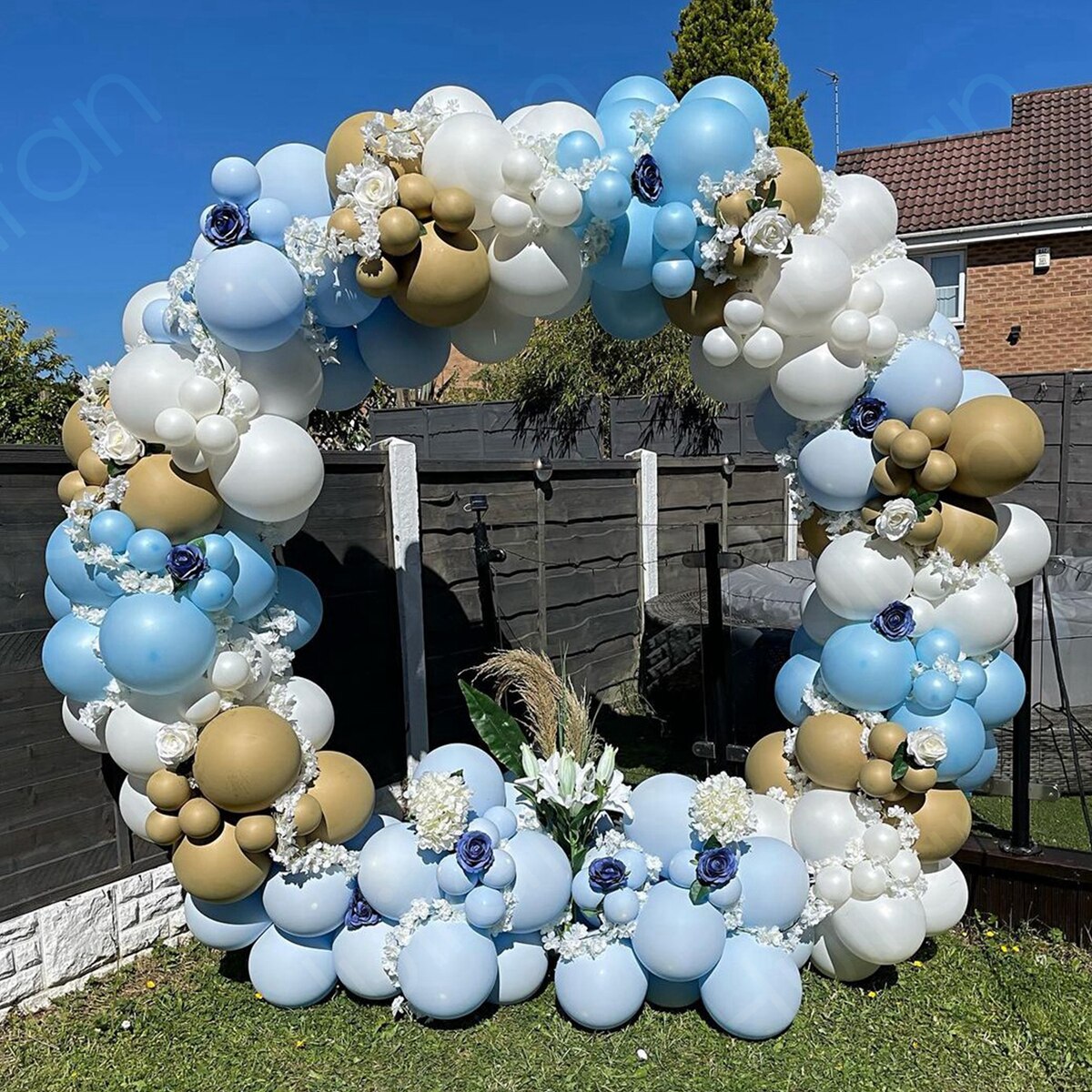 Arche à ballons ronde, support en arc circulaire pour mariage, décoration de fête d&#39;anniversaire, fournitures de réception pour bébé, toile de fond