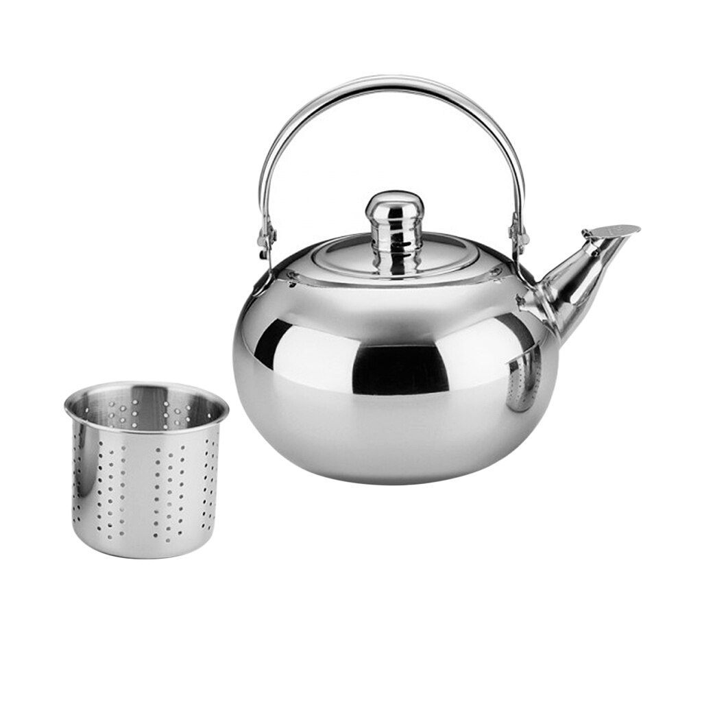 Stainless Steel Teapot Kettle Coffee Pot Tea Kettle With Tea Teaware Leaf Strainer Infuser 1.6L