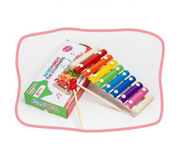 Baby musikk instrument leke tre xylofon barn barn musikalsk morsomme leker for baby jenter pedagogiske leker baby xylofon