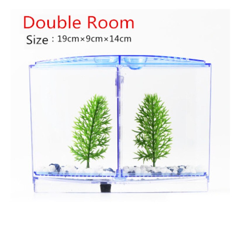 Betta House Mini Fighting Betta Fish Tank Aquarium For Fry Isolation Hatchery Guppy Fish Reptile Cage Turtle House