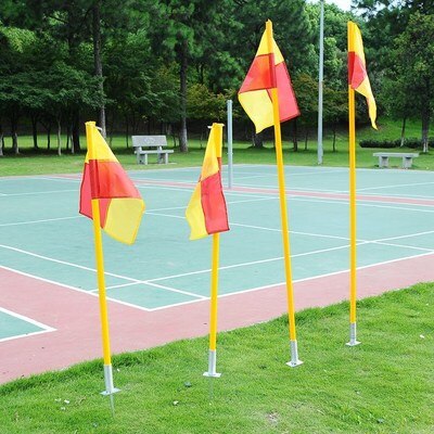 2 Pcs Voetbal Hoek Vlag Voetbal Trainingsapparatuur Alleen Banner