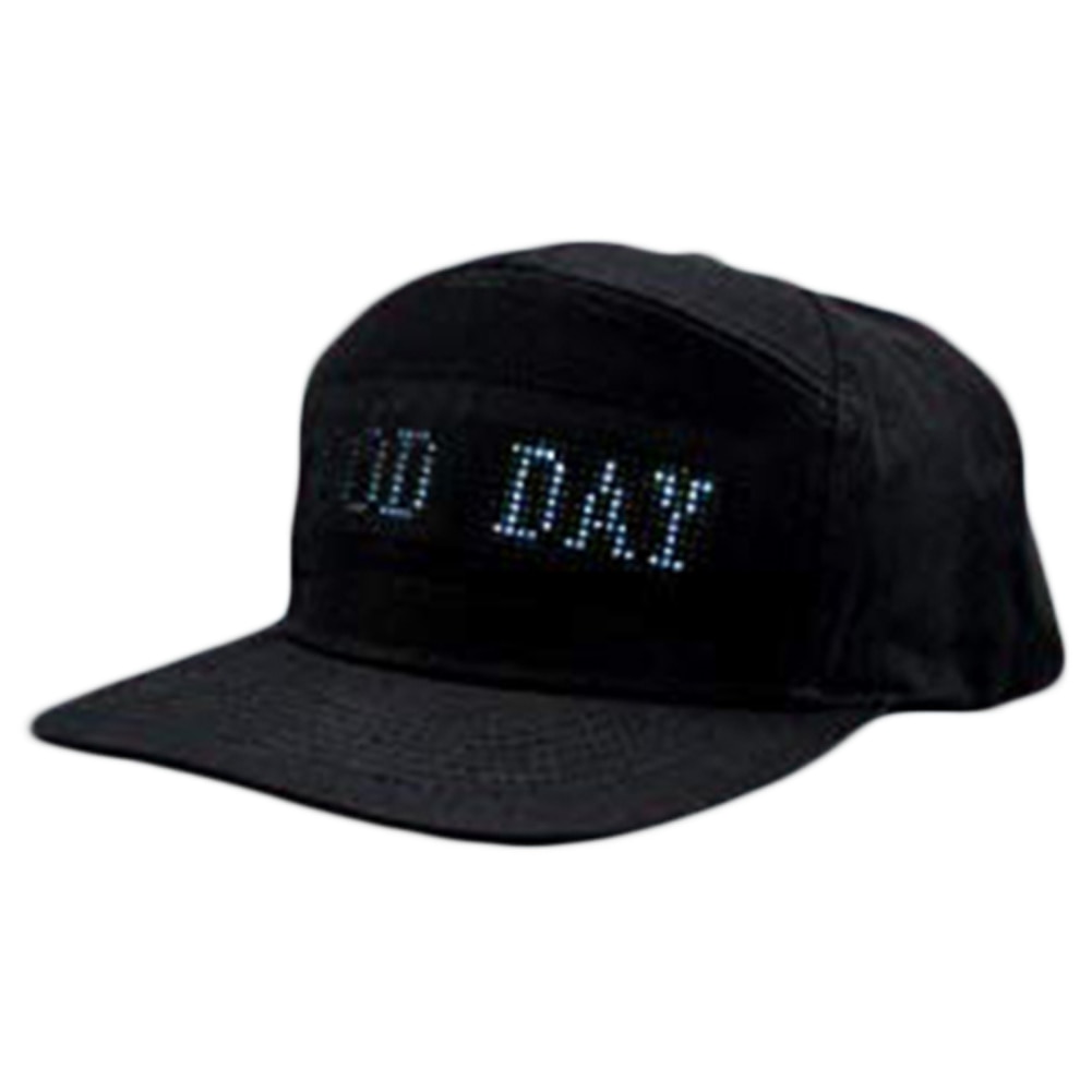 Casquette de Baseball pour fête | À affichage en dispositif, sans fil, Bluetooth, casquette de Baseball, casquette de soleil, planche à, chapeau lumineux pour fête de Baseball: Black