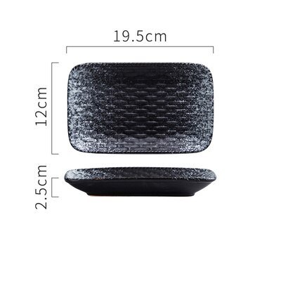 Eecamail japansk stil keramisk servise sushi tallerken tallerken sashimi tallerken brød tallerken lang tallerken kald tallerken: Stil b liten