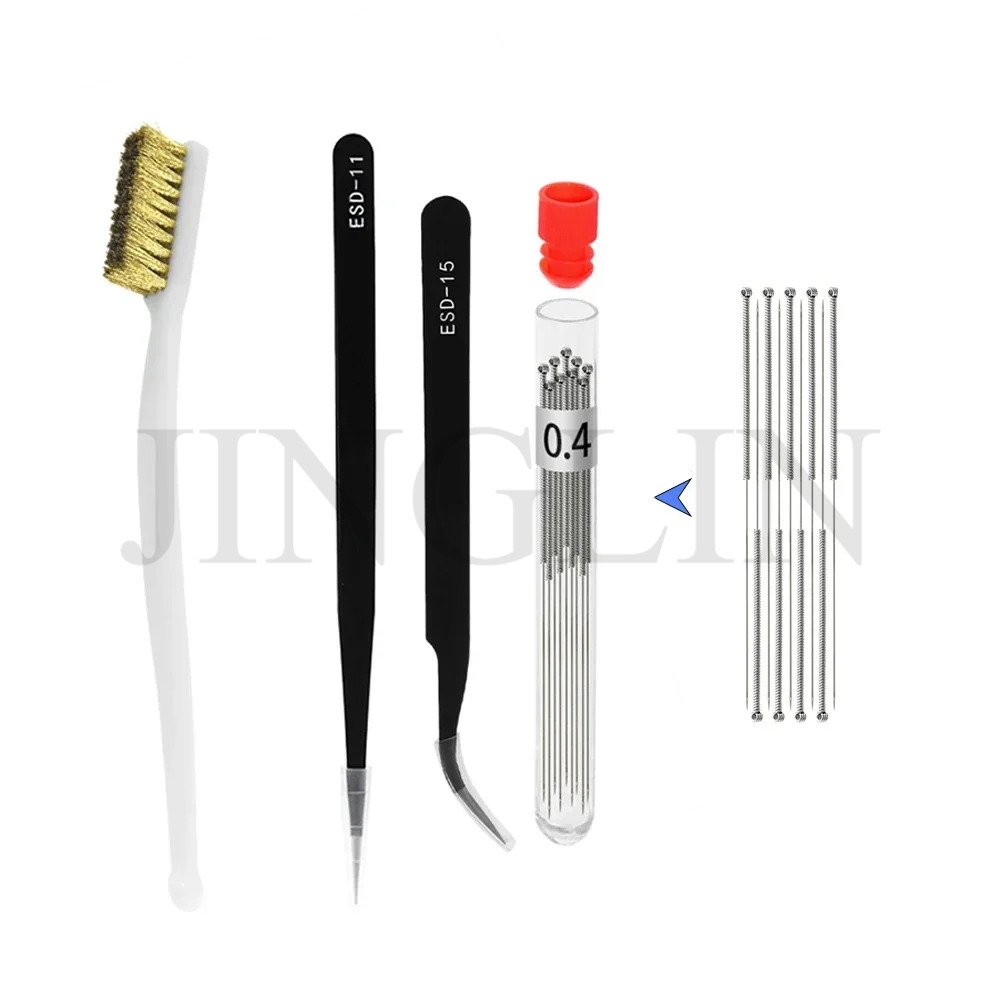 Kit de herramientas de impresora 3D de varios modelos, cuchillo de recorte, raspador, aguja de limpieza, pinzas, alicates, Kit de desbarbado, herramientas de impresión 3D DIY: Rojo
