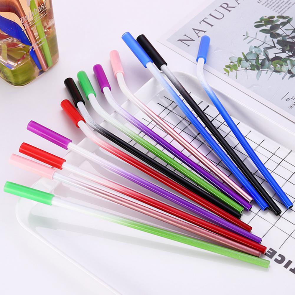 Paille antirouille en acier inoxydable coloré, Kit réutilisable facile à transporter, fournitures de cuisine