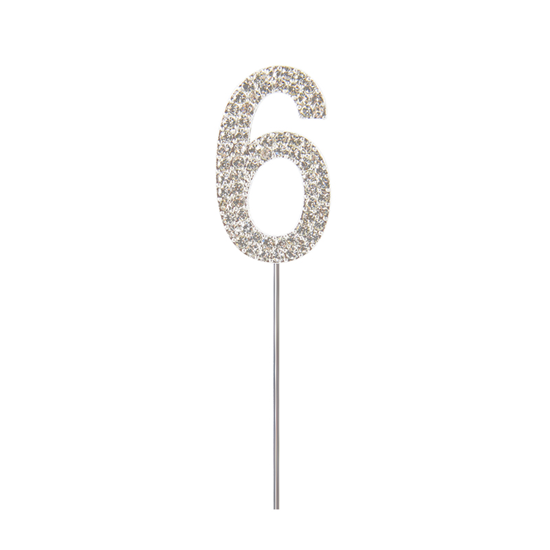 Glitter Alloy Rhinestone 0-9 Number Cake Toppers Gold Silver Digital Cupcake Topper Wedding Birthday Party Dessert Decorations: light yellow