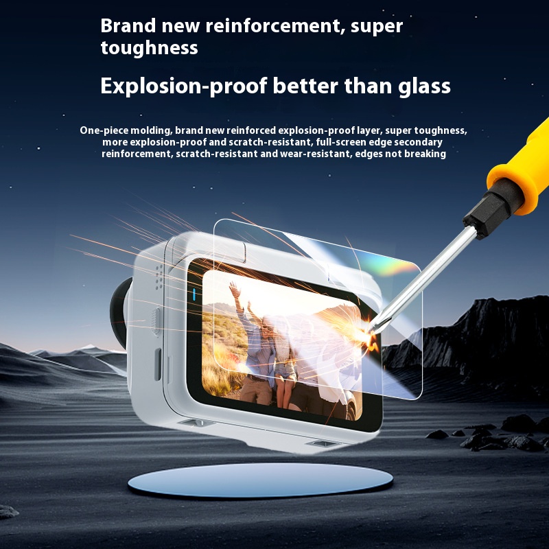 Voor Insta360 GO Ultra 9H Gehard Glas Film anti-kras Draagtas Beschermhoes voor Insta360 GO Ultra Camera accessoires