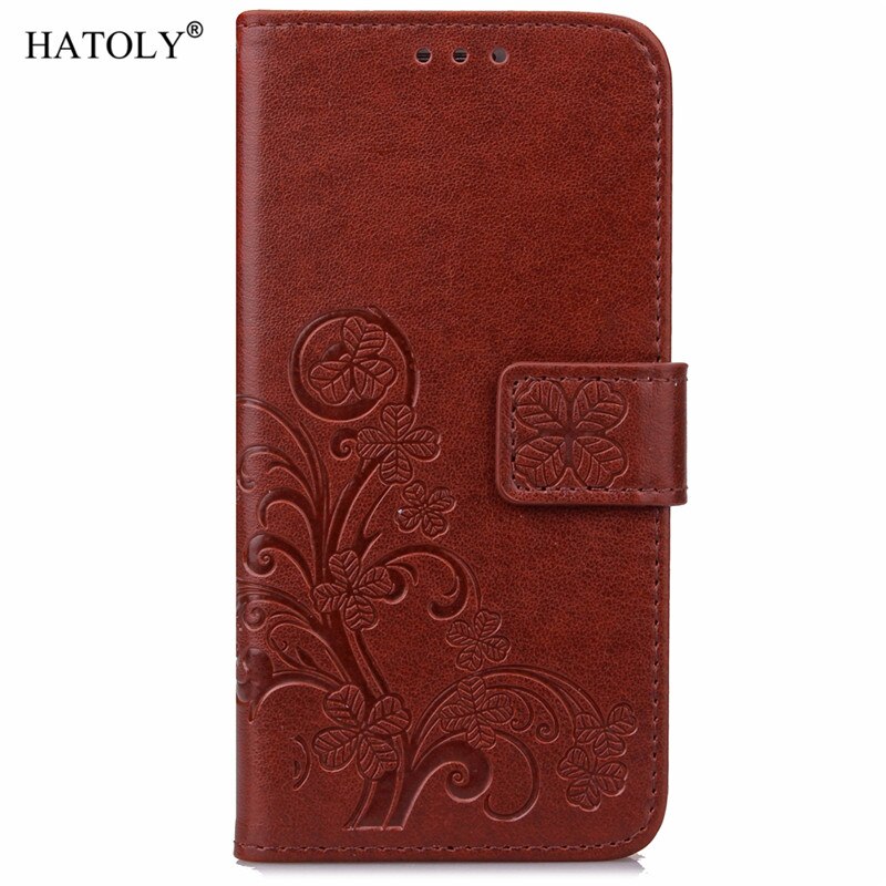 HATOLY For Phone Case LG K3 Cover 4.5'' Flip PU Leather & TPU Holster Case For LG K3 Case K3 Funda With Card Slot: Brown