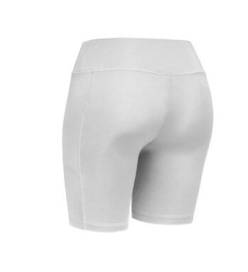 women's leggings for sport Yoga Shorts with pockets womens biker fitness clothes running gym exercise workout tight shorts: White / XL