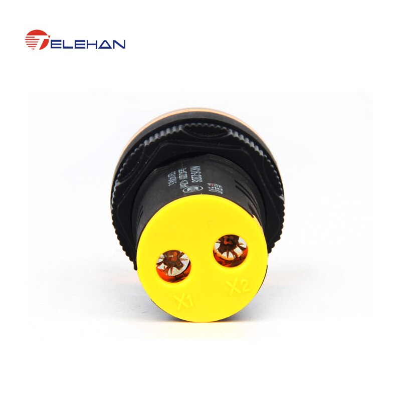 AD16-22DS, 12/24/48/110/220/380V AC/D, Dia 22mm pilot lamp, indicator lamp, signal lamp, signal indicator, panel indicator: Yellow