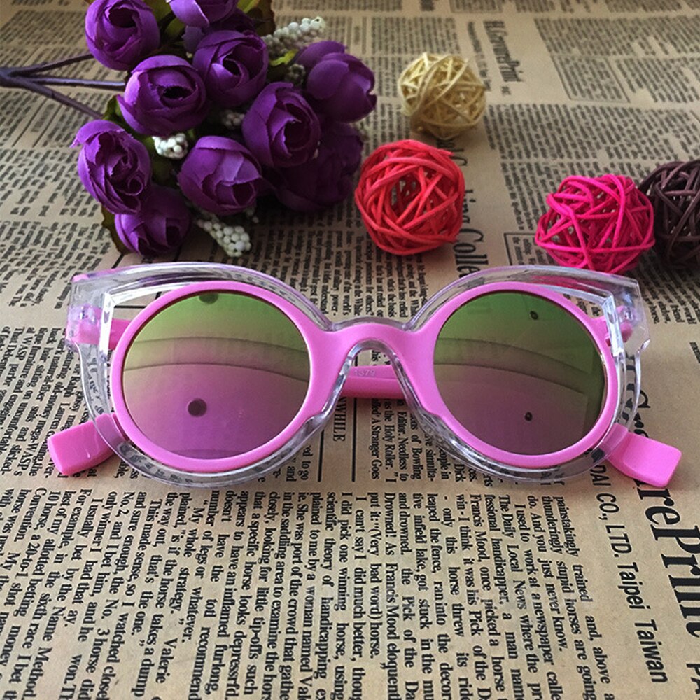 Søde suqare børn solbriller mærke børn piger drenge toddler solbriller oculos de sol infantil  h120: Lyserød