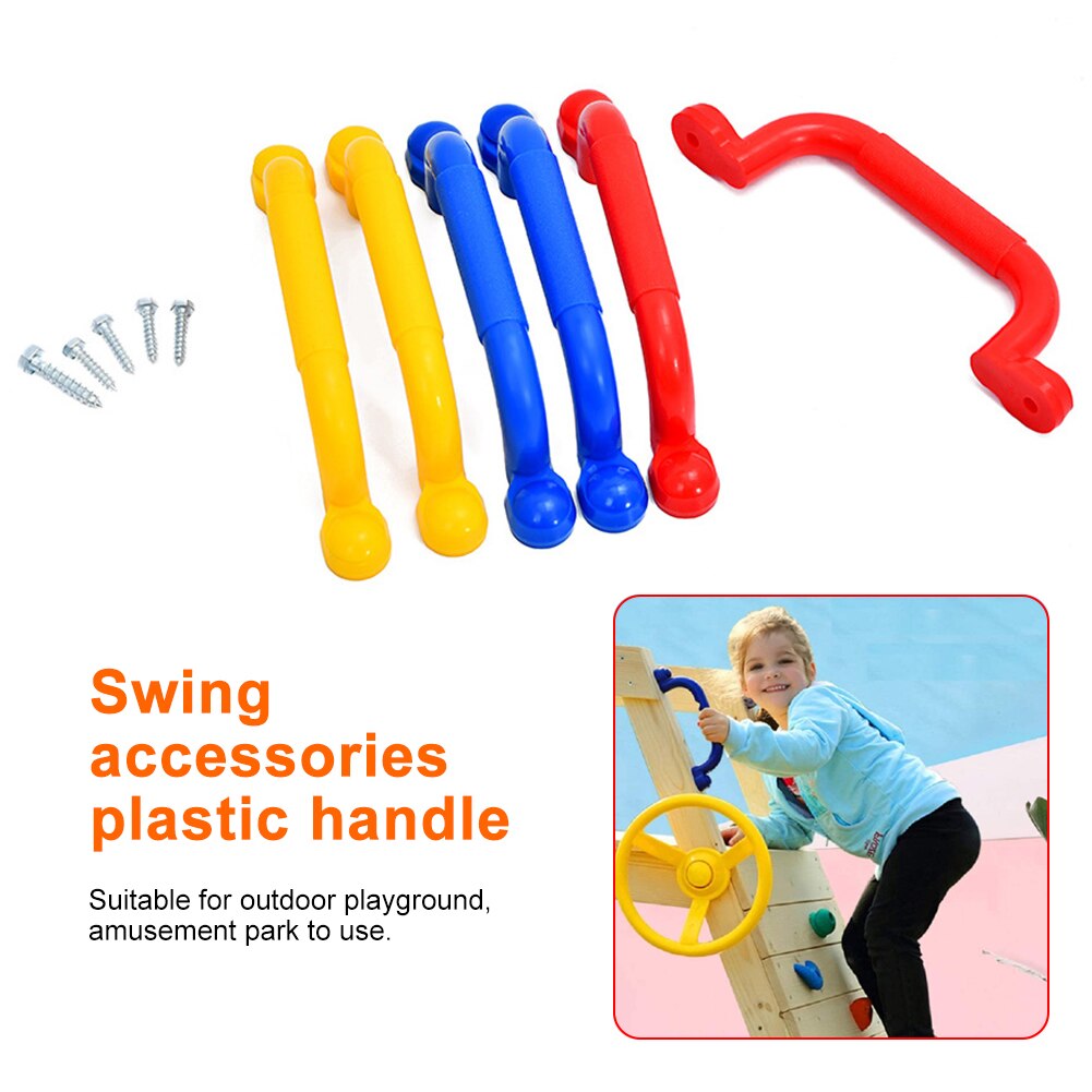 1pair Multifunction Hand Grips Kids Climbing Amusement Park Playground Gym Easy Install PP Swing Safety Handles Playhouse