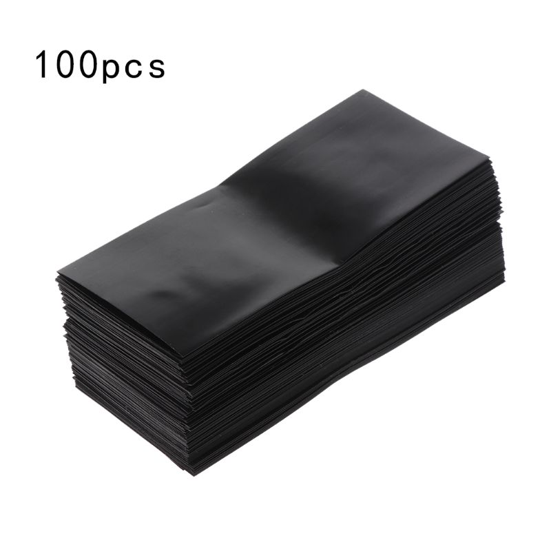 100Pcs/Bag 18650 Lithium Battery Encapsulation Tube PVC Heat Shrink Tubing Wrap Battery Cover Skin Insulation Film B85B