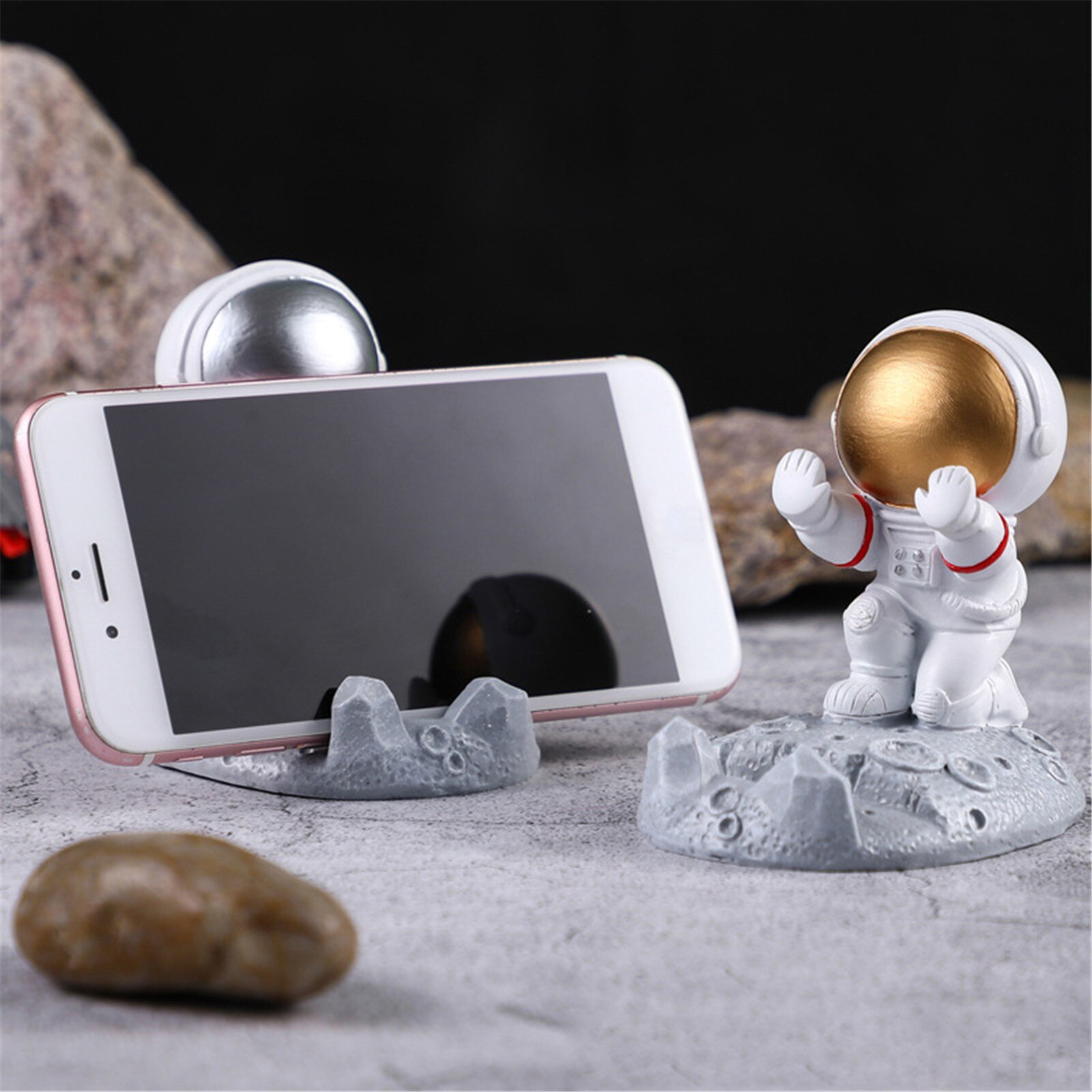 4 # Desktop Holder Stand Iphone Astronaut Universele Mobiel Smartphone Houder Bureau Decoratie Artikelen Voor Accessoires