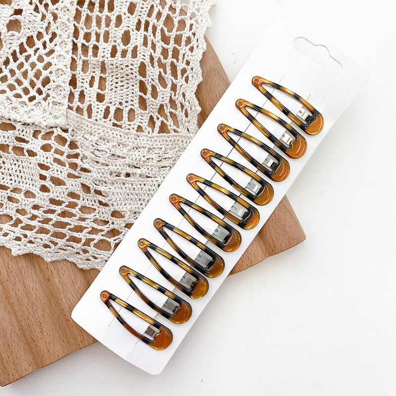 Pinzas para el pelo en forma de gota de caramelo para niña, 5cm, broche de Metal, pasadores BB, horquilla, conjunto de accesorios para el cabello para niño, 10 Uds.: C9