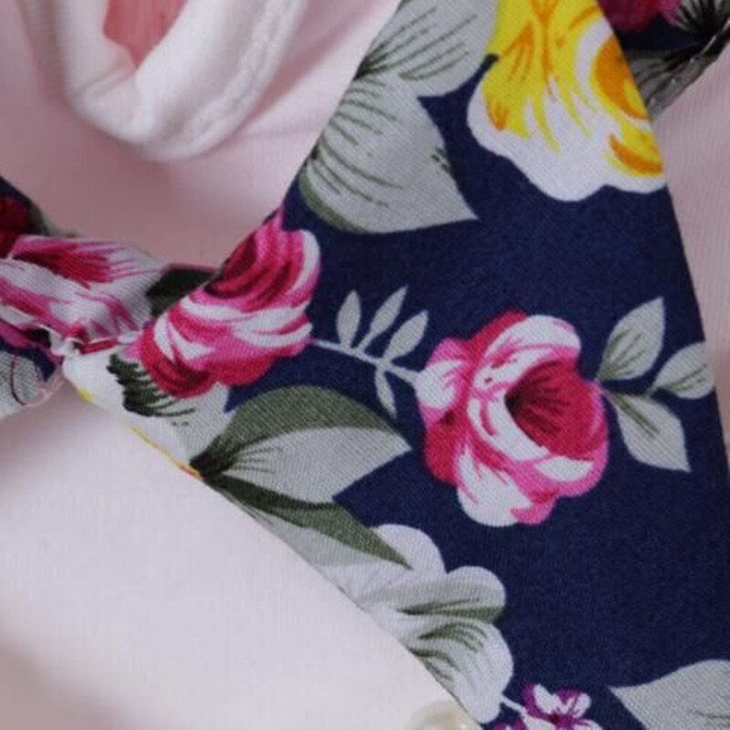 Zhongda Kinderen Voering Rok Pak Rok Rok Pak Blauw En Roze Shirt Bloemen Rok